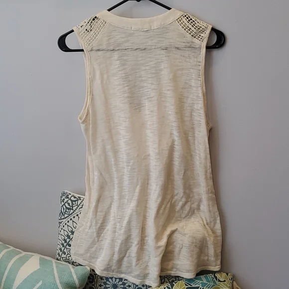 Maurice's Cream Boho Tie Tank ~ L - Picture 2 of 4